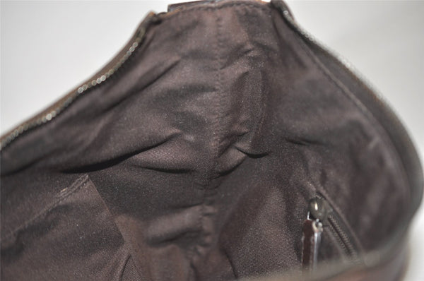 Authentic GUCCI Shoulder Cross Body Bag GG Canvas Leather 181092 Brown 3877J