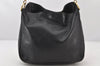 Authentic GUCCI Bamboo Vintage Shoulder Bag Purse Leather Black Junk 3877K