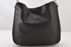 Authentic GUCCI Bamboo Vintage Shoulder Bag Purse Leather Black Junk 3877K