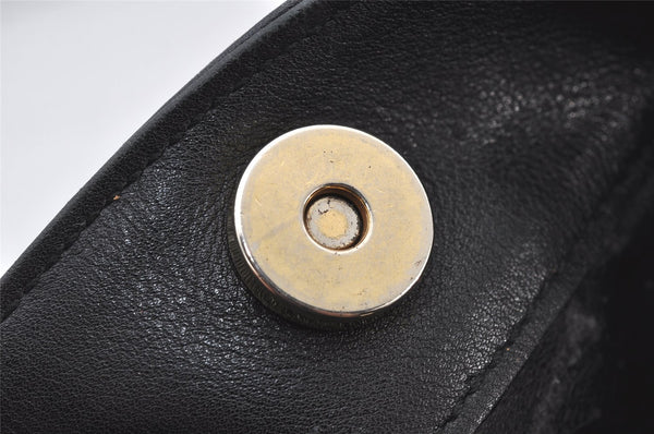 Authentic GUCCI Bamboo Vintage Shoulder Bag Purse Leather Black Junk 3877K