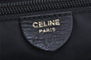 Authentic CELINE Vintage Shoulder Hand Tote Bag Nylon Leather Black 3878I