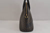 Authentic CELINE Macadam Blason Pattern 2Way Hand Bag PVC Leather Black 3878J