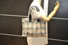 Authentic BURBERRY Vintage BLUE LABEL Check Hand Tote Bag Nylon Beige 3879K