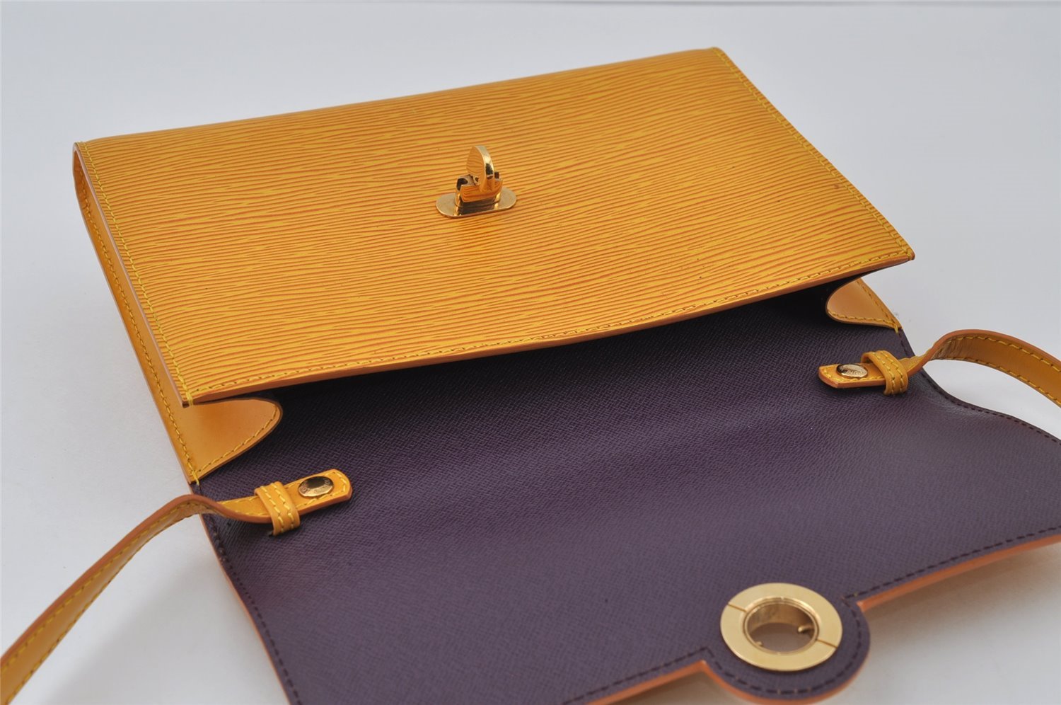 Authentic Louis Vuitton Epi Arche 2Way Shoulder Clutch Bag M52579 Yellow 3880I