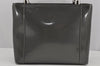 Authentic Christian Dior Maris Pearl 2Way Shoulder Tote Bag Enamel Gray 3880J