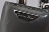 Authentic Christian Dior Maris Pearl 2Way Shoulder Tote Bag Enamel Gray 3880J