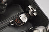 Authentic Christian Dior Maris Pearl 2Way Shoulder Tote Bag Enamel Gray 3880J