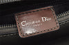 Authentic Christian Dior Maris Pearl 2Way Shoulder Tote Bag Enamel Gray 3880J