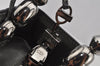 Authentic Christian Dior Maris Pearl 2Way Shoulder Tote Bag Enamel Gray 3880J