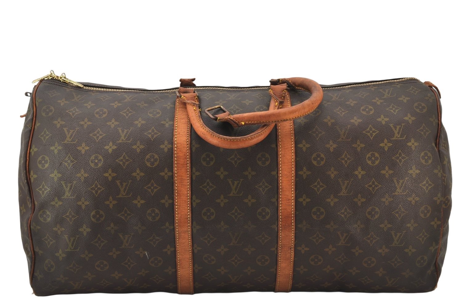 Authentic Louis Vuitton Monogram Keepall 60 Boston Bag Old Model LV Junk 3880K