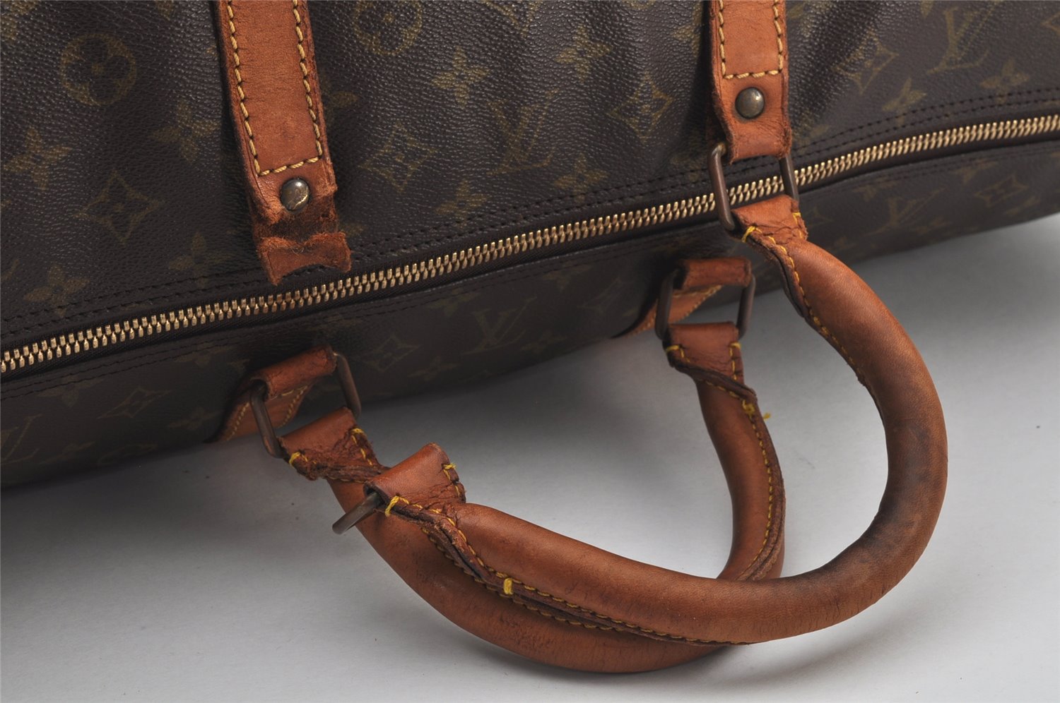 Authentic Louis Vuitton Monogram Keepall 60 Boston Bag Old Model LV Junk 3880K