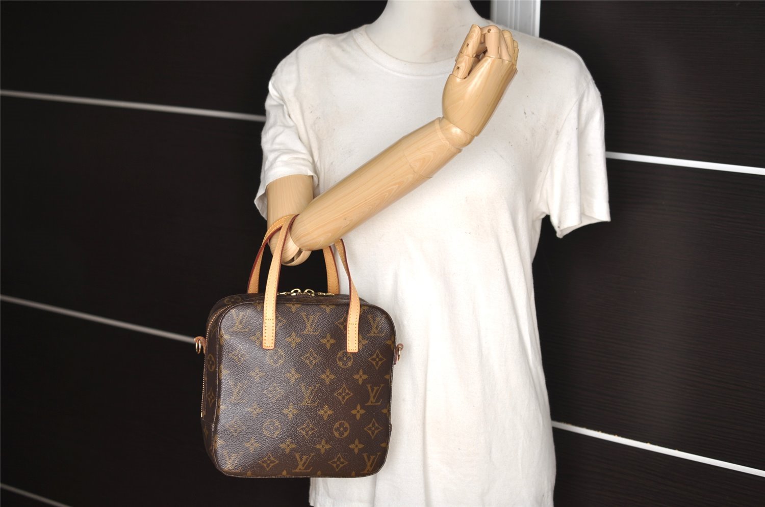 Authentic Louis Vuitton Monogram Spontini 2Way Shoulder Hand Bag M47500 LV 3881I