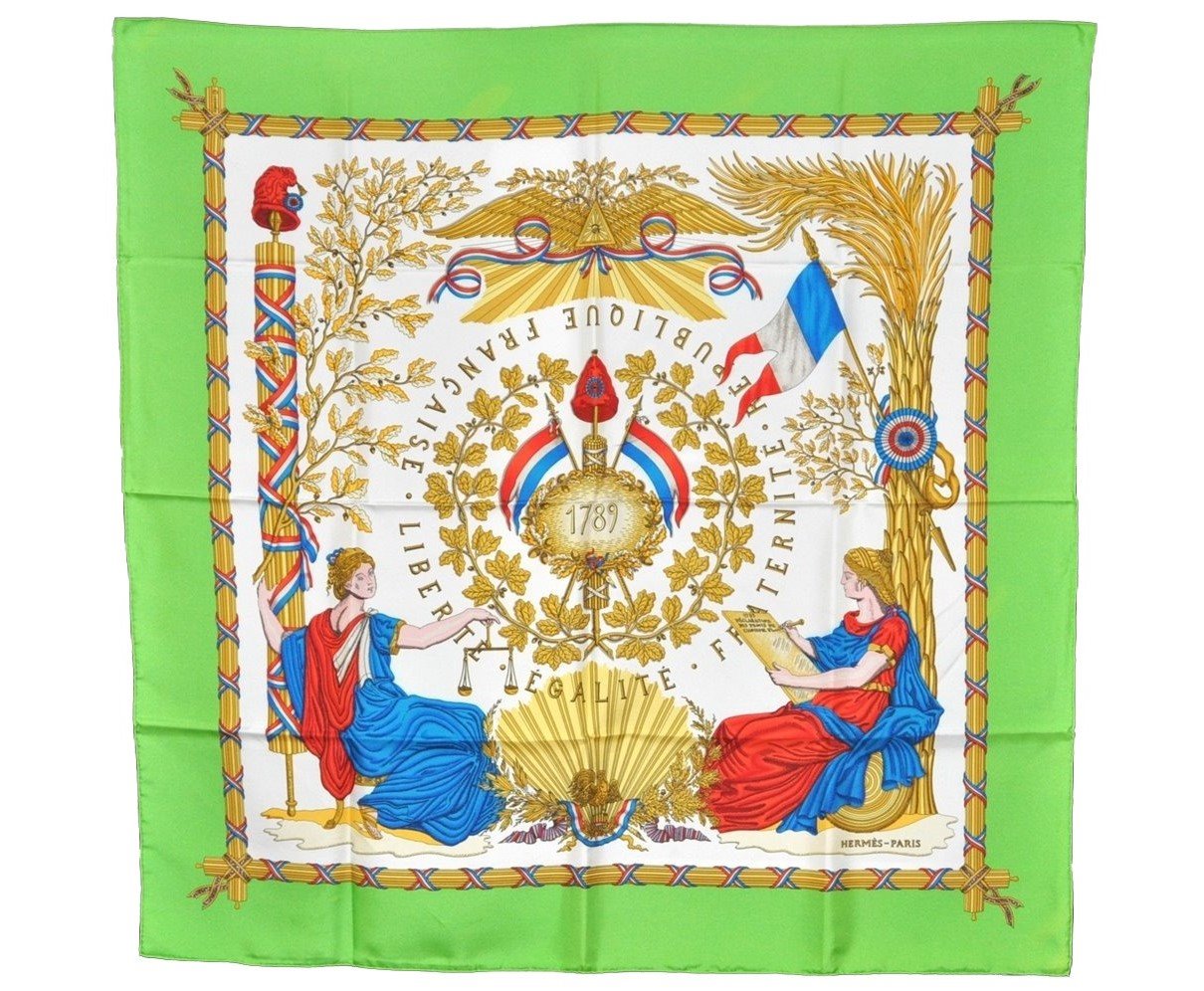 Auth HERMES Carre 90 Scarf 