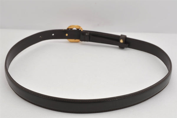 Authentic GUCCI Interlocking G Belt Leather Size 75cm 29.5" Brown 3881K
