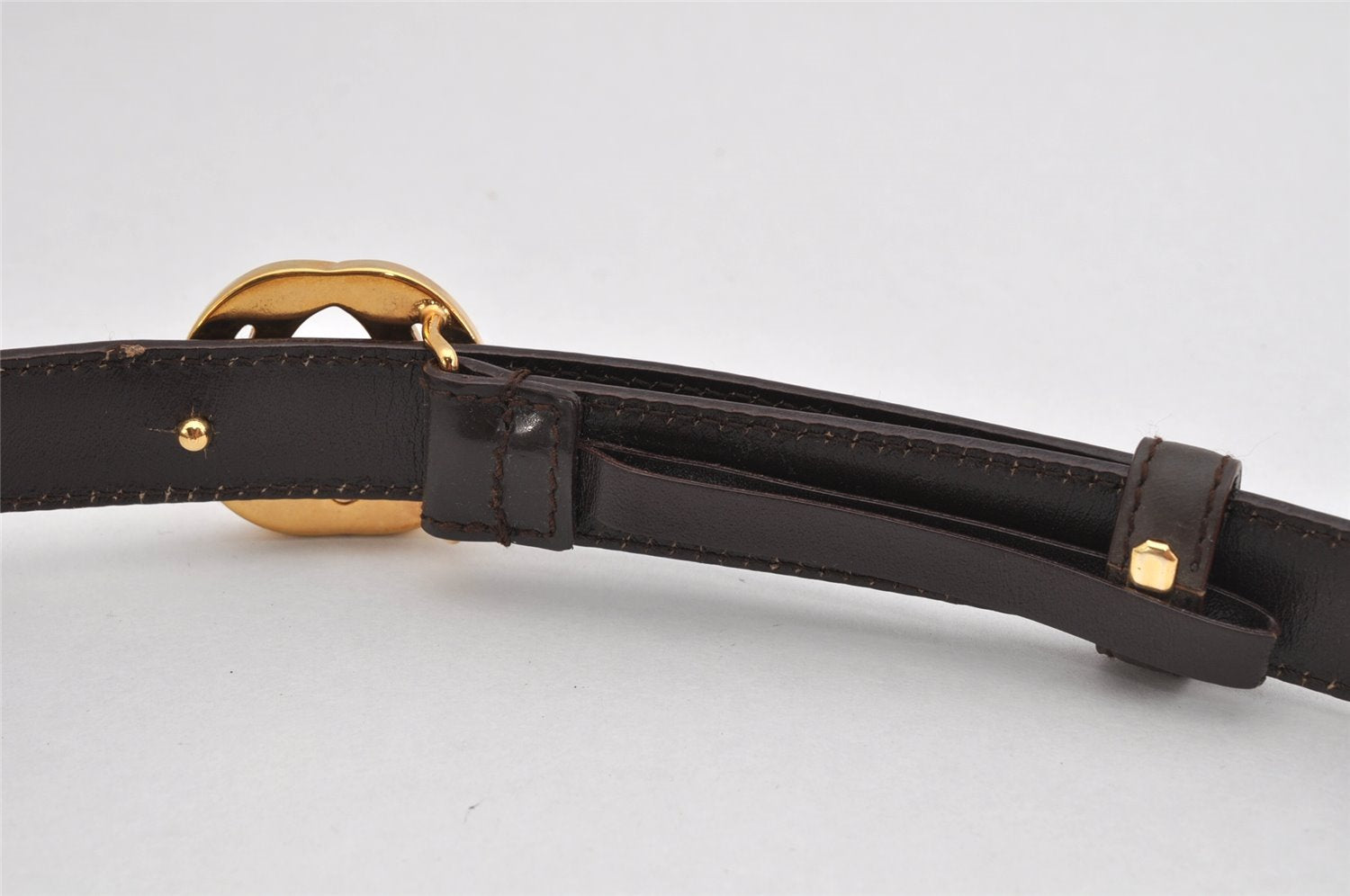 Authentic GUCCI Interlocking G Belt Leather Size 75cm 29.5