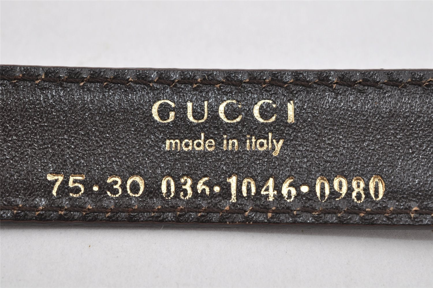 Authentic GUCCI Interlocking G Belt Leather Size 75cm 29.5