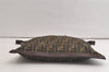 Authentic FENDI Zucca Clutch Hand Bag Purse Nylon Leather Brown 3882K