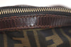 Authentic FENDI Zucca Clutch Hand Bag Purse Nylon Leather Brown 3882K