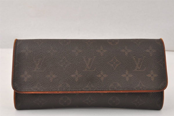 Authentic Louis Vuitton Monogram Pochette Twin GM Shoulder Bag M51852 LV 3884K