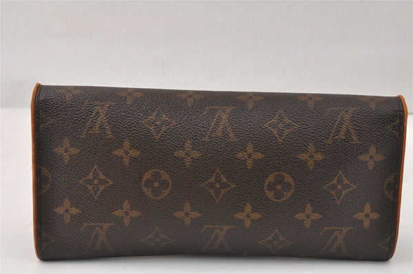 Authentic Louis Vuitton Monogram Pochette Twin GM Shoulder Bag M51852 LV 3884K