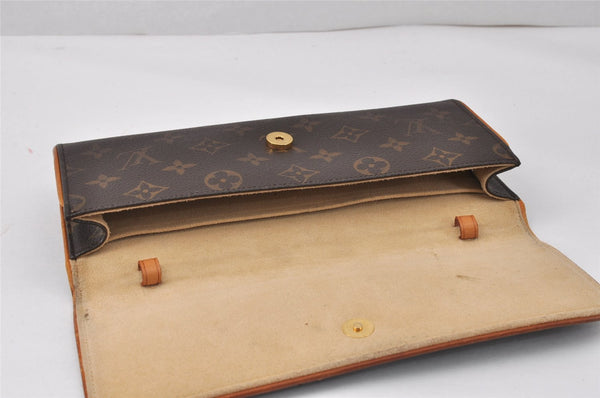 Authentic Louis Vuitton Monogram Pochette Twin GM Shoulder Bag M51852 LV 3884K