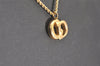 Authentic Christian Dior Vintage Gold Tone Chain Pendant Necklace CD 3885J