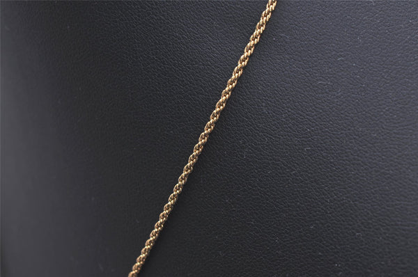 Authentic Christian Dior Vintage Gold Tone Chain Pendant Necklace CD 3885J