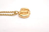 Authentic Christian Dior Vintage Gold Tone Chain Pendant Necklace CD 3885J