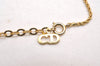 Authentic Christian Dior Vintage Gold Tone Chain Pendant Necklace CD 3885J