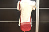 Authentic BOTTEGA VENETA Intrecciato Leather Shoulder Cross Body Bag Red 3886I