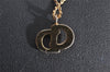 Authentic Christian Dior Vintage Gold Tone Chain Pendant Necklace CD 3886J