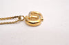 Authentic Christian Dior Vintage Gold Tone Chain Pendant Necklace CD 3886J