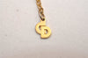 Authentic Christian Dior Vintage Gold Tone Chain Pendant Necklace CD 3886J