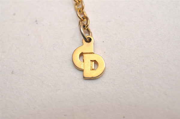 Authentic Christian Dior Vintage Gold Tone Chain Pendant Necklace CD 3886J