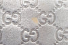 Authentic GUCCI Guccissima GG Leather Shoulder Hand Bag 239379 Silver 3886K