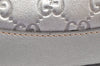 Authentic GUCCI Guccissima GG Leather Shoulder Hand Bag 239379 Silver 3886K