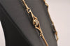 Authentic Christian Dior Gold Tone Chain Rhinestone Pendant Necklace CD 3887J