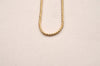 Authentic Christian Dior Gold Tone Chain Rhinestone Pendant Necklace CD 3887J