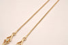 Authentic Christian Dior Gold Tone Chain Rhinestone Pendant Necklace CD 3887J