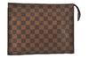 Authentic Louis Vuitton Damier Poche Toilette 26 Cosmetic Pouch N47543 LV 3887K