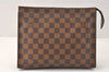 Authentic Louis Vuitton Damier Poche Toilette 26 Cosmetic Pouch N47543 LV 3887K