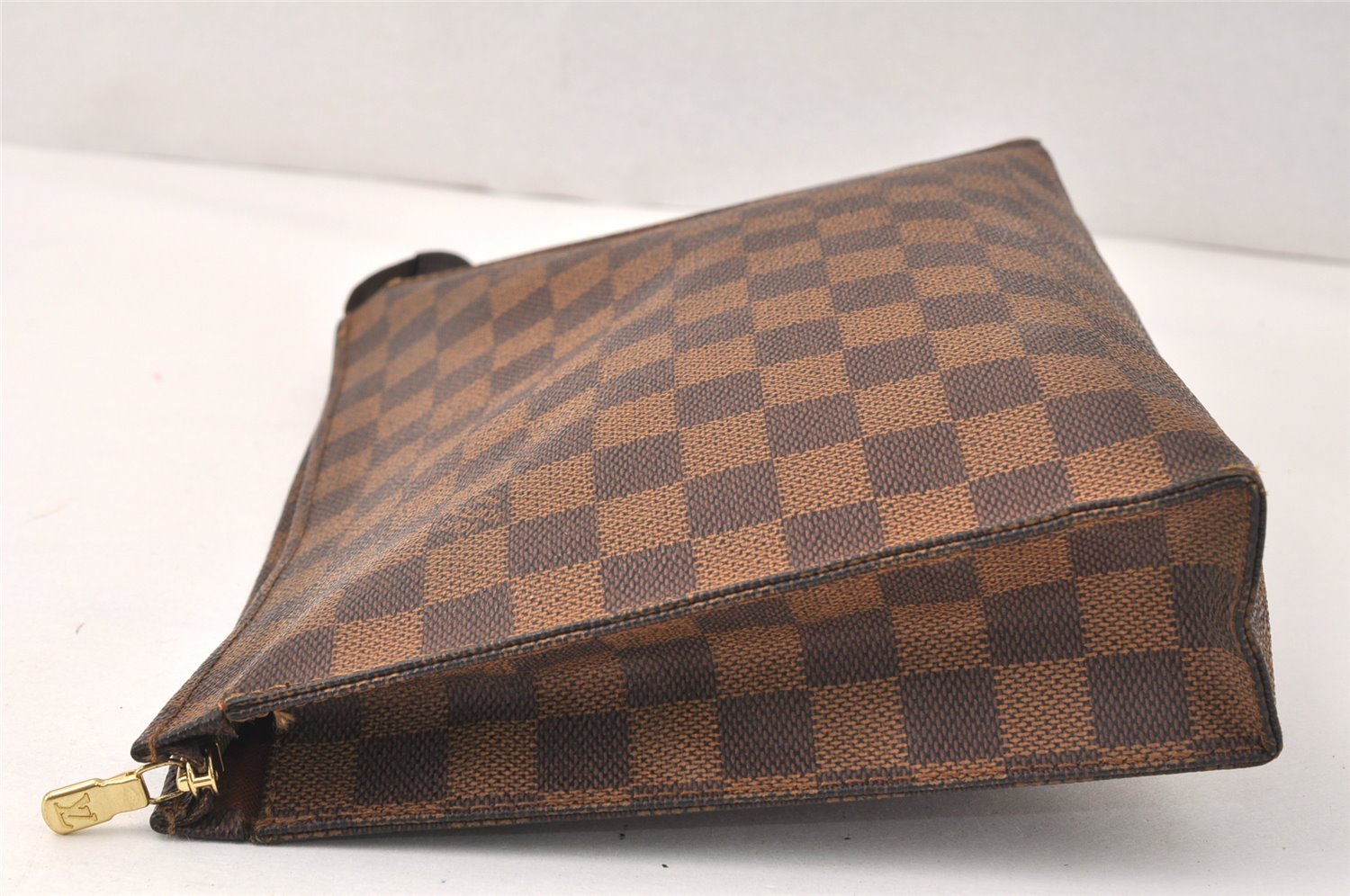 Authentic Louis Vuitton Damier Poche Toilette 26 Cosmetic Pouch N47543 LV 3887K