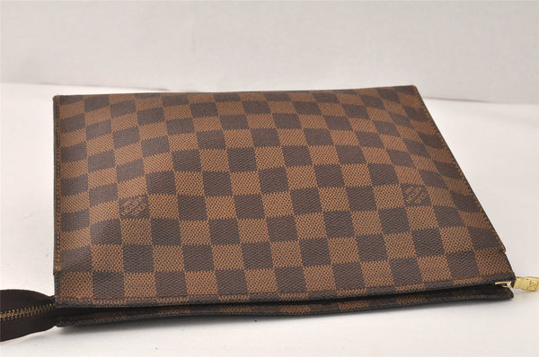 Authentic Louis Vuitton Damier Poche Toilette 26 Cosmetic Pouch N47543 LV 3887K