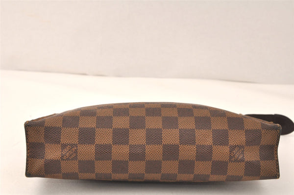 Authentic Louis Vuitton Damier Poche Toilette 26 Cosmetic Pouch N47543 LV 3887K