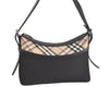 Authentic BURBERRY Nova Check Shoulder Hand Bag Purse Nylon Leather Black 3888K