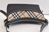 Authentic BURBERRY Nova Check Shoulder Hand Bag Purse Nylon Leather Black 3888K