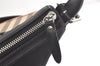 Authentic BURBERRY Nova Check Shoulder Hand Bag Purse Nylon Leather Black 3888K