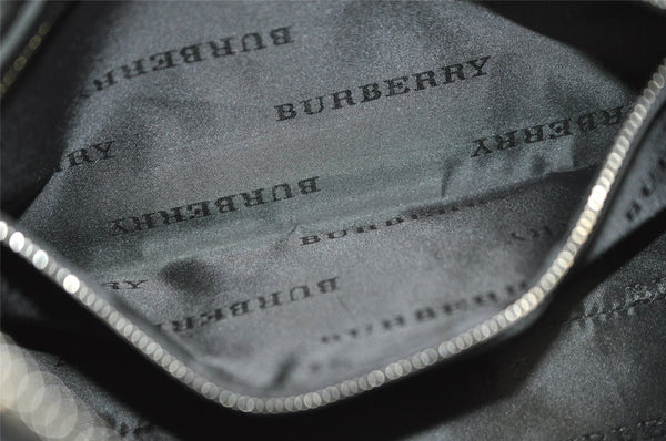 Authentic BURBERRY Nova Check Shoulder Hand Bag Purse Nylon Leather Black 3888K