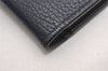 Authentic Louis Vuitton Taurillon Portefeuille Brazza Wallet M58818 Navy 3889J