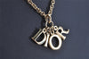 Authentic Christian Dior Gold Tone Chain Pendant Necklace CD Box 3891K